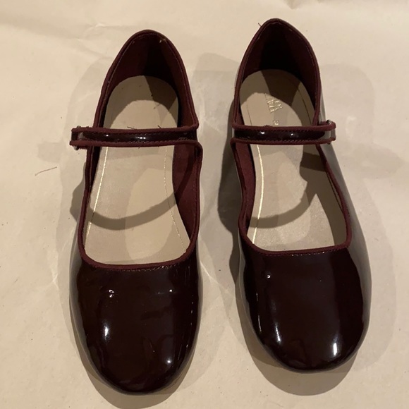 Zara Shoes Zara Girls Burgundy Patent Leather Dress Shoes Poshmark